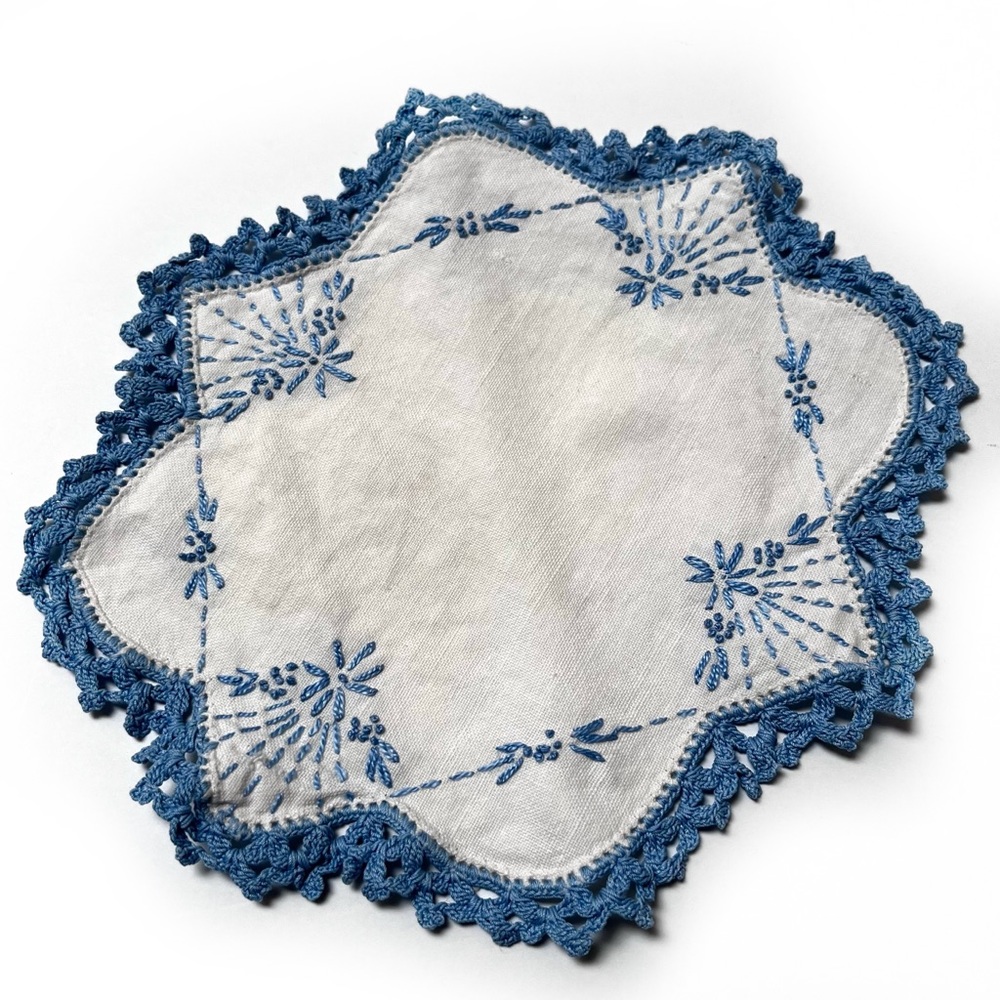 Vintage Blue Doily